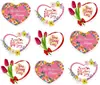 Etiqueta Adhesiva Redonda de Bendición Navideña Tarjeta de Felicitación para el Día de la Madre Sobre Decoración de Regalo Artículos Personales Pegatina DIY