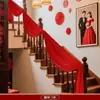 Conjunto de Decoração de Quarto de Casamento, Corrimão de Escada, Hortênsia, Decoração de Casa Rural, Grande Flor Vermelha Celebração de Casamento Suprimentos para Casamento