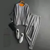 Ropa interior térmica para hombre, otoño e invierno, terciopelo dorado, cómoda, amigable con la piel, forro polar térmico, suéter