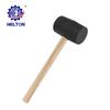 Procesando martillo de goma negro personalizado de 180g mango de madera martillo de cuero martillo de estantería