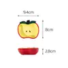 Plato de cerámica con forma de fruta de color esmaltado, cuenco, vajilla para el hogar, cuenco de arroz, cuenco creativo con forma de limón, cuenco para aperitivos, cuenco para postres
