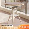Mesa y Silla de Ocio para Exteriores Patio Exterior Madera Anticorrosiva Combinación de Mesa y Silla para Comedor Exterior Mesa Cuadrada Redonda Elevable para Balcón del Hogar