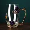 Taza de agua de color esmalte para el hogar sala de estar taza de café creativa de lujo ligero moda femenina vaso taza de leche para el desayuno traje