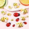 Accesorios de Resina Adorno para la Cabeza de Abeja de Dibujos Animados Accesorios DIY Horquilla para el Cabello de Niños Gota de Crema Pegamento Parche para Carcasa de Teléfono Móvil
