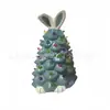 Luces de Árbol de Conejo Gnomo con Batería para Pascua Transfronterizas Decoración de Mesa de Comedor Sala de Estar Adornos de Resina Luces de Colores