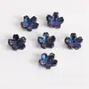 Flor Miniatura de Cinco Pétalas com Bordas Esmaltadas, Base de Flor de Ameixa 3D DIY Feita à Mão para Acessórios de Colares e Pulseiras