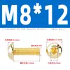 Tornillos de Cabeza Semiredonda Hexagonal de Latón Din7380 Tornillos de Cabeza Redonda tipo Copa Champiñón de Cobre M3M4M5M6M8M10