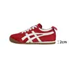 Couro! Tênis de Treino Alemão Vermelho Feminino 2025 Novo Primavera Estilo Americano Retrô Sapatos Forrest Gump Planos Esportivos Casuais
