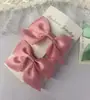 Pinza para el pelo con lazo rojo para niños de celebridad de Internet, nuevo modelo 2024, lindo y delicado, imitación, accesorio para el pelo de verano con banda lateral de poliéster