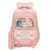 Mochila Escolar Linda de Gran Capacidad para Estudiantes de Primaria Femeninas Estilo Japonés Mochila Visible para Dolor para Niñas Mochila Ligera para Estudiantes