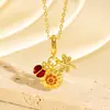 Colar Cruzado Novo Estilo Luxo Leve Esmalte Gota Diamante Cravejado Coração Futebol Flor Nicho Alto Padrão Versátil Corrente para Suéter DIY