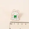 [Promoção] Broche Coelho Cenoura Desenho Animado Coelho de Bicicleta Broche Fofo Doce para Suéter de Menina