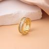 Anillo Europeo y Americano Transfronterizo de Diamante Completo para Mujer, Apertura de Circonita de Gama Alta de Nicho, Anillo Ajustable, No se Desvanece, Venta al por Mayor Versátil
