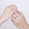 Anillo de pareja marca mes y año par 999 Plata Pura Pura Pura Pura anillo par diseño simple de nicho regalo de cumpleaños para novia