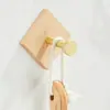 Gancho de Puerta de Madera de Nogal, Gancho Individual de Pared, Gancho Adhesivo para Ropa sin Taladro, Impermeable sin Instalación