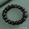 Bodhisattva Xadrez Madeira de Ágar Masculino Círculo Único 2,0 mm Pulseira Contas de Oração Budistas Furo Pequeno Pulseira de Contas de Oração de Madeira 108 Contas