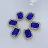 15X20Mm Cuadrado de Doble Capa Lazo de Pedrería Material DIY Cinta Pasador de Pelo Accesorio para el Cabello Centro de Flor Joyería Hecha a Mano