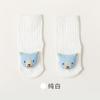 Calcetines nuevos para niños otoño e invierno calcetines lindos de muñeca color sólido bebé Clase A sin costuras calcetines de media caña para recién nacido