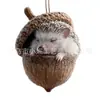 Nuevas Decoraciones Navideñas de Ardilla Castaña Erizo de Acrílico Plano 2D Más Vendidas Transfronterizas Adornos para Árbol de Navidad