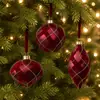 Nuevos adornos de bola de Navidad transfronterizos, bolas de Navidad decorativas pintadas a mano, bolas de plástico planas con forma irregular electroplateadas y flocadas