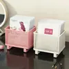 Caja de almacenamiento de mascarillas faciales de gran capacidad, cesta de almacenamiento de cosméticos para lavabo de baño, estante para productos de cuidado de la piel de escritorio para baño