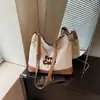 Bolsa de Lona Grande Capacidade para Mulheres, Nova Tendência de Verão 2026 com Blocos de Cor, Bolsa de Ombro para o Dia a Dia, Bolsa Transversal Bucket