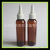 Frasco espremedor pontudo marrom de 120ml Ferramentas de beleza DIY frasco de água para cabelo elétrico com bico pontudo frasco de tampa de ponta para tinta pigmentada óleo