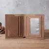 NT008 Botão Masculino Couro Genuíno Pequena Bolsa para Dinheiro e Cartões Nova Carteira Simples Fina Couro Bovino Camada Superior Carteira para Jovens