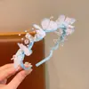 Diadema de Tule Brillante con Cuentas de Mariposa Estilo Vintage de Verano para Niñas, Diadema de Princesa Hada con Dientes para Sujetar Cabello Suelto, Accesorio para el Cabello Fresco