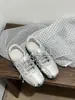 Tênis de Treino Alemão Retro Prata Feminino 2026 Novo Respirável Cadarço Casual Board Shoes Solado Macio Antiderrapante Fashion Tendência Calçados Únicos