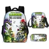 Plantas vs. Mochila de Zombis Mochila Escolar Anime Dibujos Animados Cartera