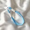 Lanyard para Teléfono Móvil de Color Sólido de Moda, Llavero, Funda para Teléfono Móvil, Cuerda Corta de Malla Universal, Adornos Creativos para Colgar Llaves de Coche