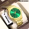 Nuevo conjunto transfronterizo de reloj y accesorio para hombre, reloj de pulsera real de diamante de alta gama para negocios, reloj de cuarzo de moda de lujo ligero