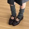 Piel Suave ~ Zapatos de Una Sola Capa Estilo Francés para Mujer Tacón Bajo Nuevo Estilo 2025 Zapatos de Ballet con Lazo para Falda Zapatos Mary Jane Retro