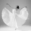 Traje Yangko para Dança de Abertura para Crianças, Saia Grande de Balanço 720 Graus para Meninas, Saia de Tule Fluida Estilo A-Line Xinjiang para Prática de Dança Moderna