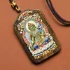 Colgante de Madera de Águila Wushi Pai Tara Verde Pintura de Colores Adorno de Placa de Madera Madera de Imitación de Madera de Águila Artesanía de Madera Cultural y Creativa Personalizada
