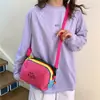 Bolsa de Tecido Impermeável Nova Estilo Primavera/Verão 2026 Patchwork Cor Contrastante Multicamadas Grande Capacidade Bolsa Transversal Bolsa de Ombro Bolsa de Higiene Pessoal para Mulheres