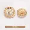 Borda fina com strass costurada à mão botões de casaco estilo Chanel Roupas jaqueta corta-vento suéter malha botões de metal
