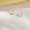 Brincos Transfronteiriços Franceses Retrô com Design de Superfície Irregular Martelada, Brincos Modernos, Simples e Versáteis para Mulheres