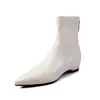 Botas Elásticas Super Elásticas para Mujer Botas Adelgazantes Otoño Invierno Nuevo Estilo Coreano Punta Fina Tacón Oculto Botines de Tobillo con Tacón Medio y Cremallera Trasera para Mujer