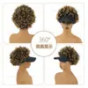 Comércio Exterior Transfronteiriço Chapéus e Perucas para Mulheres, Pequenos Apliques de Cabelo Encaracolado, Perucas Afro de Fibra Sintética Encaracolada de Primavera, Chapéus Peruca