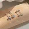 Pendiente Distintivo Pendiente sin Lóbulo Pendiente Espiral para Hélice Auricular Femenino Nicho Exquisito Distintivo Simple Pendientes de Barra para Orejas para Mujeres