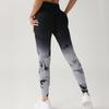 Pantalones de yoga degradados teñidos anudados sin costuras para mujer, pantalones deportivos para correr y entrenar, nude, cintura alta, levanta glúteos, mallas de fitness