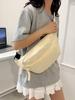 Bolso Pequeño de Lona para Mujer 2025 Nuevo Estilo Simple y Versátil Bolso de Pecho Diseño de Gran Capacidad Bolso Pequeño de Hombro para Estudiantes Bolso de Cintura