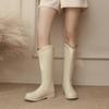 Botas de Invierno y Otoño para Niñas estilo Martin's, Color Sólido, Botas para Niños Tallas Medianas y Grandes, Zapatos de Pasarela, Botas Altas de Goma Antideslizante de Suela Gruesa para Niños