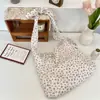 58113 Nova Bolsa de Ombro de Lona Floral Estilo Coreano Feminina de Verão Grande Capacidade Bolsa de Ombro Bolsa Transversal de Compras