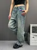 Jeans versátiles de estilo retro americano, lavados, desgastados y con caída, para hombres y mujeres, pantalones largos casuales rectos holgados para parejas, modernos