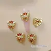 Nueva Máscara de Zorro Arte para Uñas Pedrería Cobre Incrustado Zirconia Colgante Pulsera Zorro Hueco Llama Kits de Arte para Uñas Accesorios Collar Pulsera