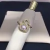 Anel de Pérola de Água Doce Natural com Abertura Ajustável, Zircônia Microincrustada, Formato de Cabaça, Sorte e Prosperidade, Atacado de Joias de Pérola Zhuji