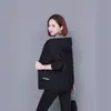 Jaqueta corta-vento curta casual com capuz solta plus size da nova moda primavera 2026 para mulheres baixinhas